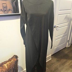 Long sleeve asymmetrical tunic/ black